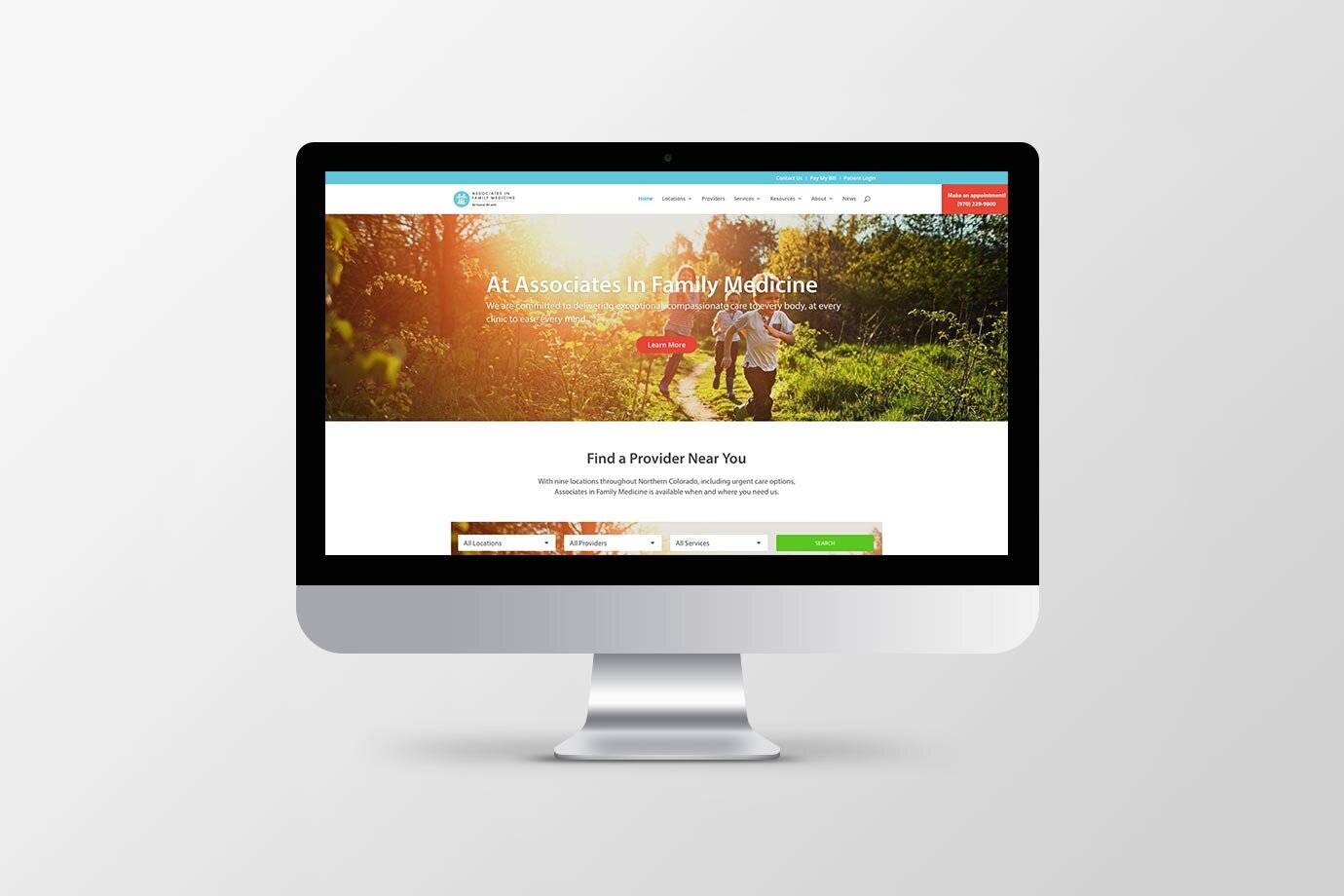 AFM Website Mac Mockup